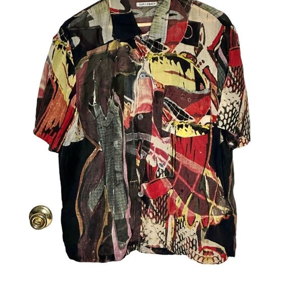 Our Legacy Peace Crowd Box Shortsleeve Shirt Size Medium - Picture 2 of 9